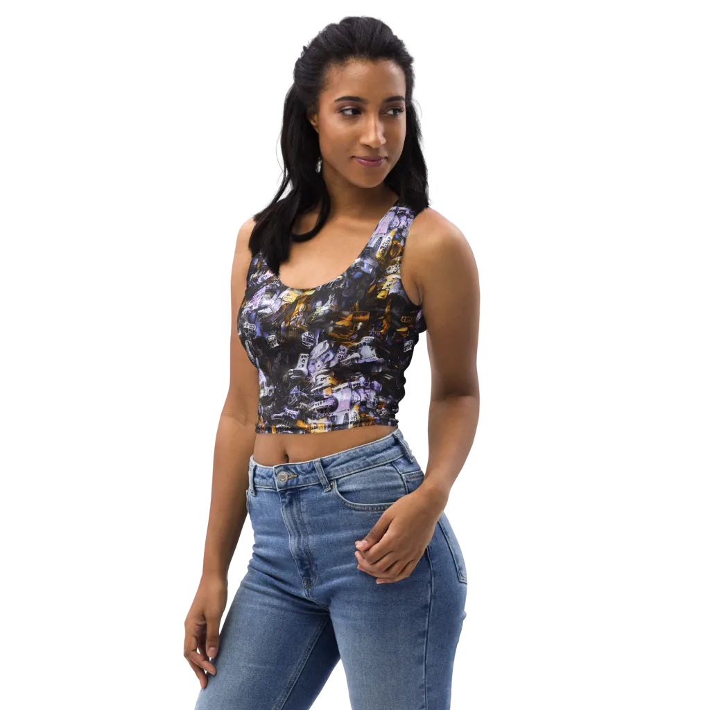 Gilded Bone Riot on Crop Top — Left Front