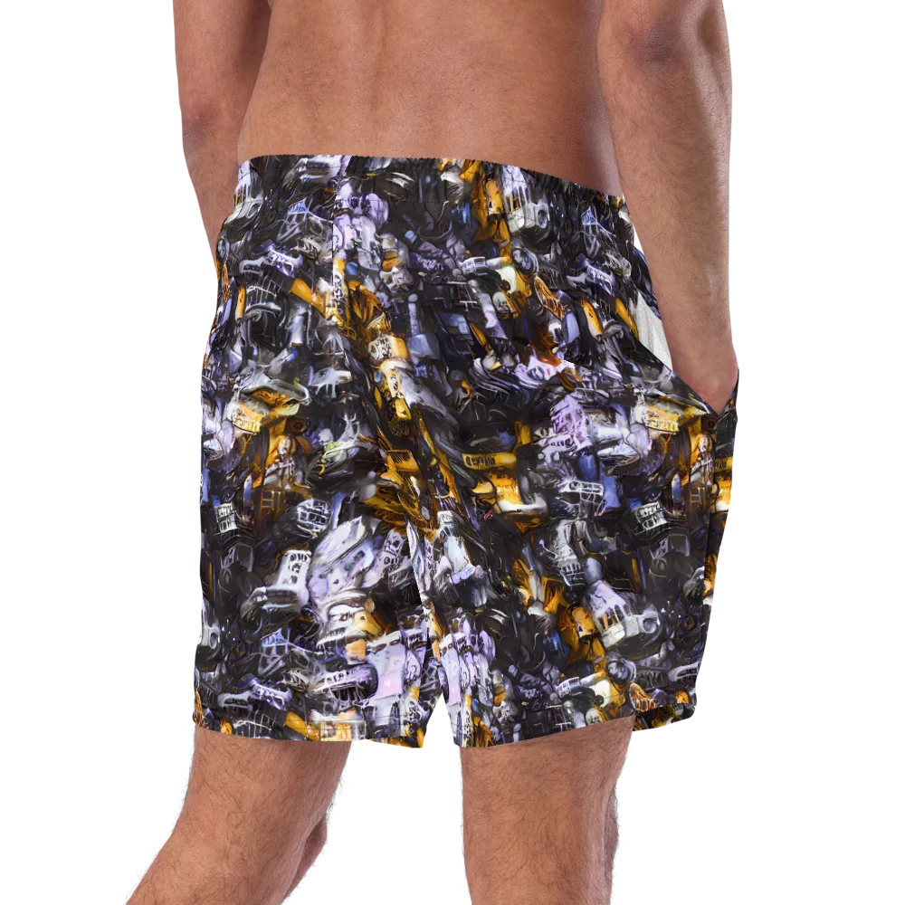 Gilded Bone Riot on Swim Trunks — Right Back