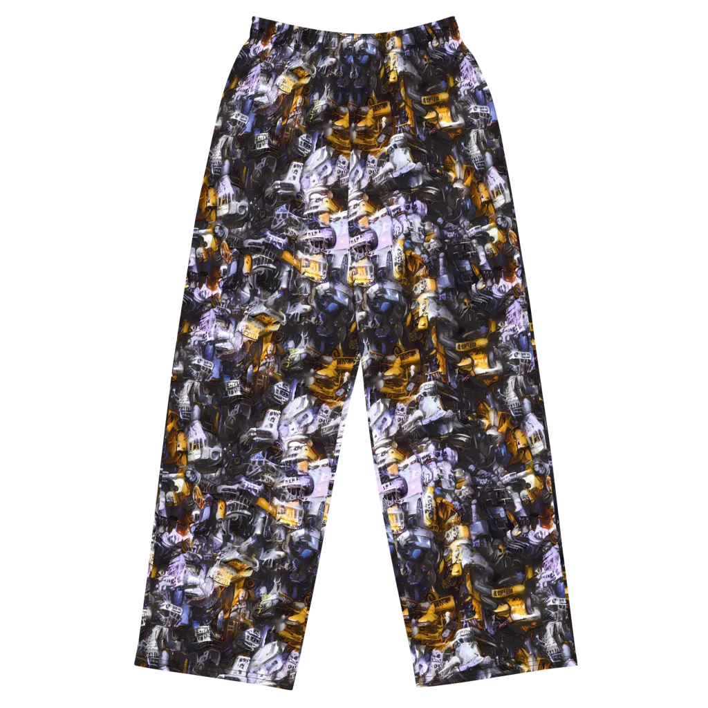 Gilded Bone Riot on Wide-Leg Pants — Front