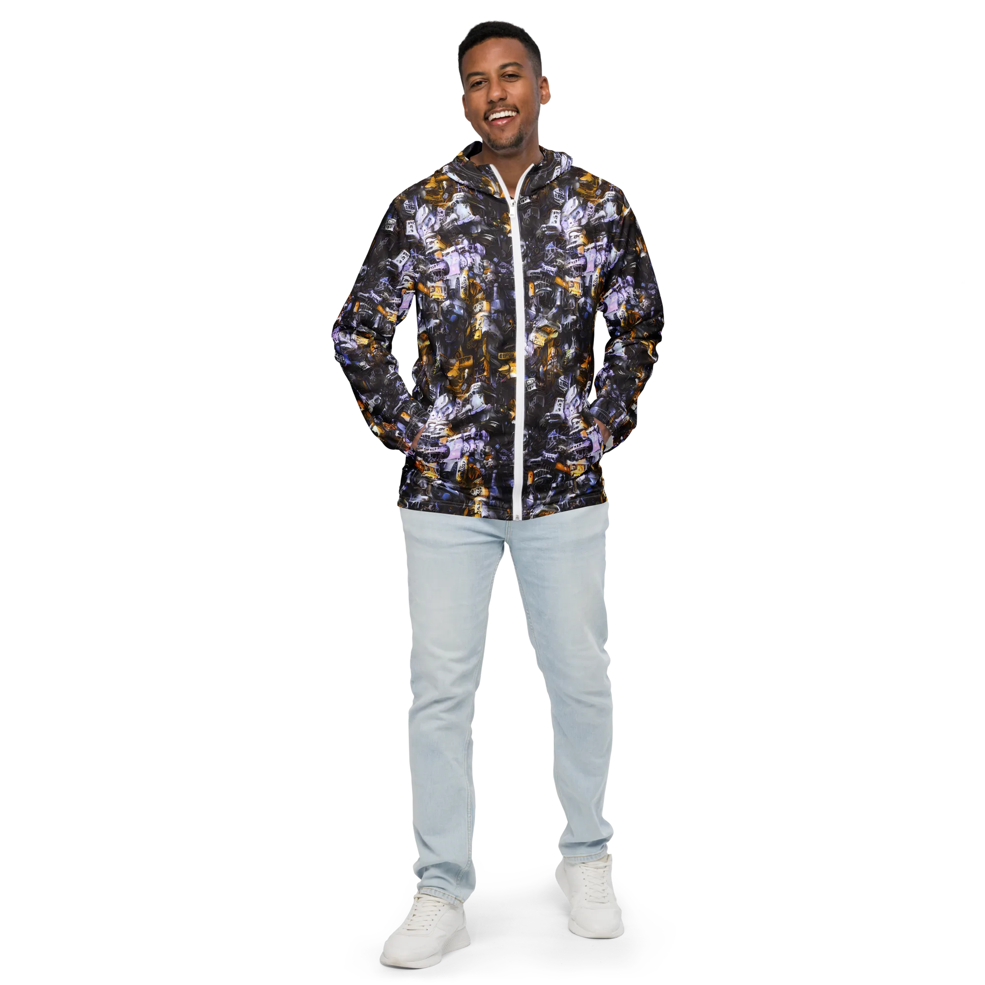 Gilded Bone Riot on Men's Windbreaker — Front