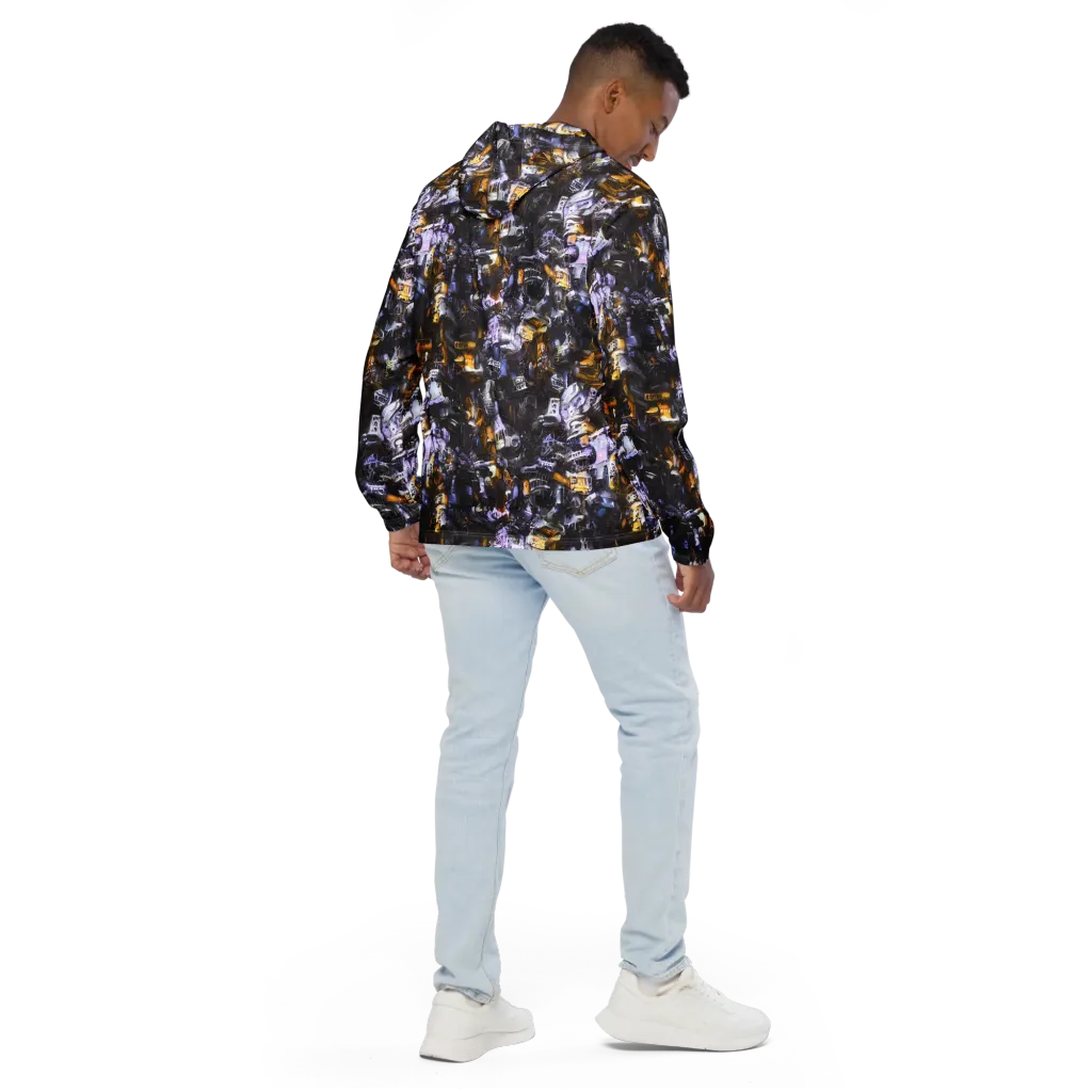 Gilded Bone Riot on Men's Windbreaker — Back