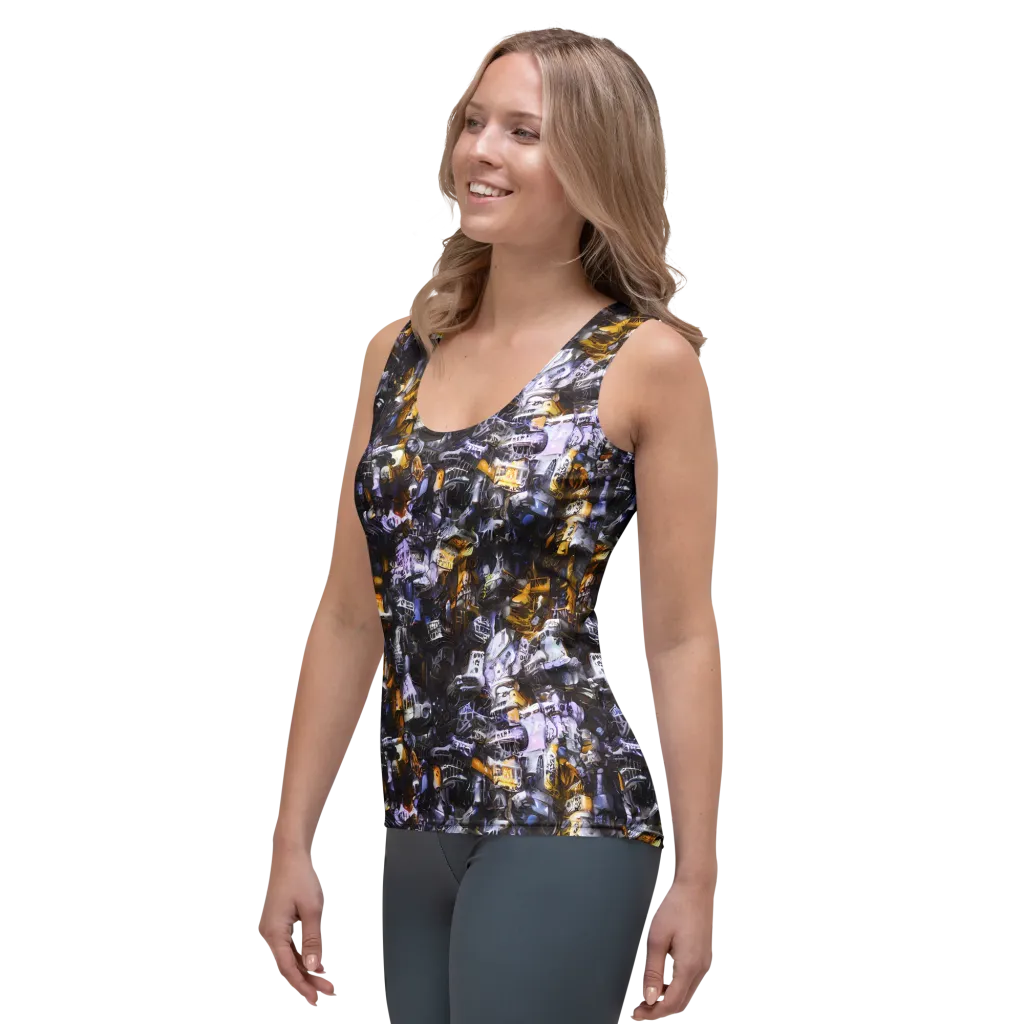 Gilded Bone Riot on Women's Tank Top — Left Front