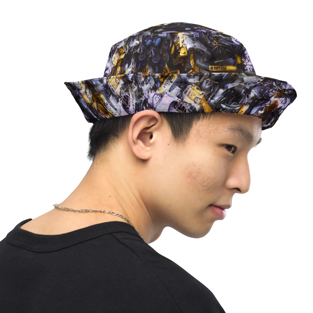 Gilded Bone Riot on Reversible Bucket Hat — Right Outside