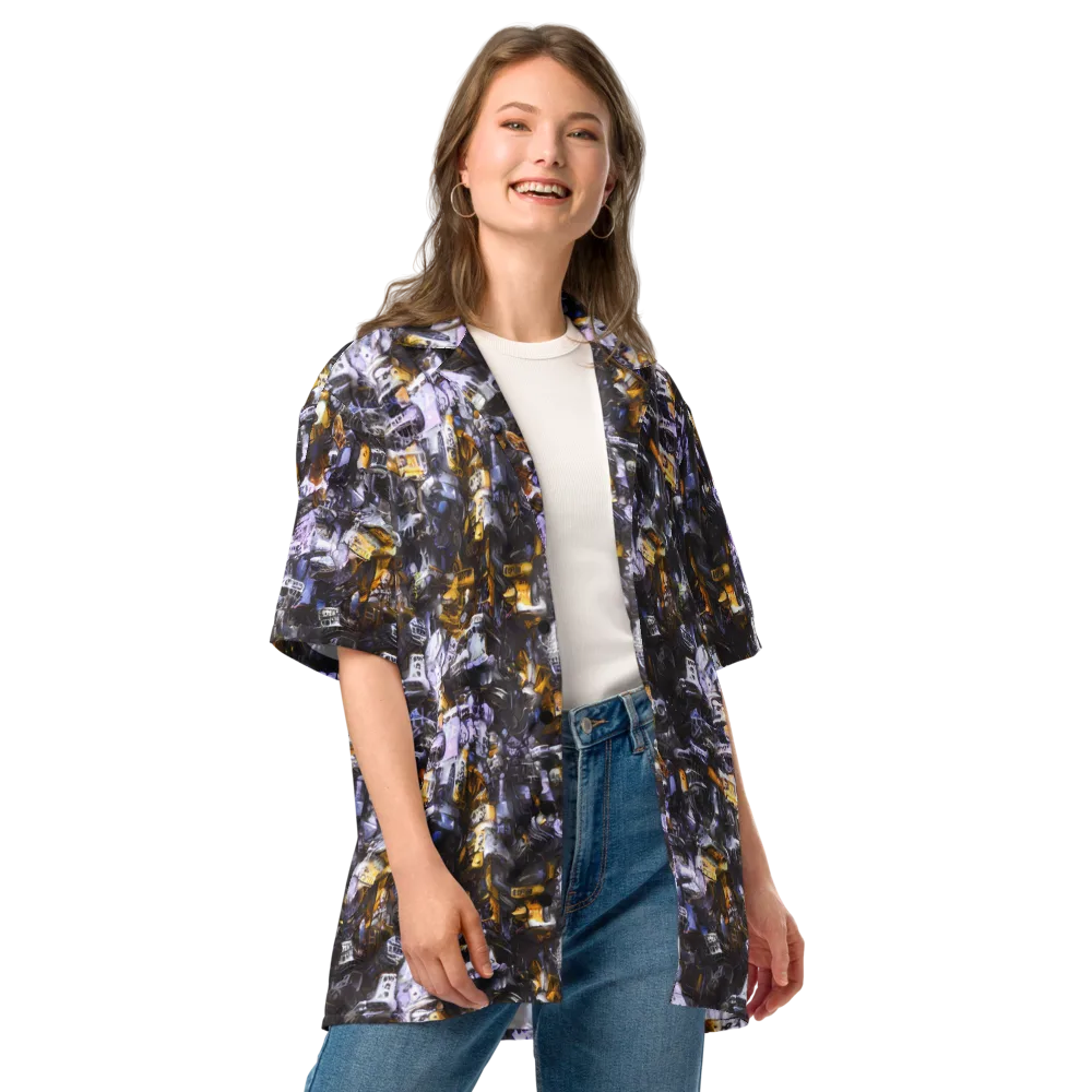 Gilded Bone Riot on Button Shirt — Front