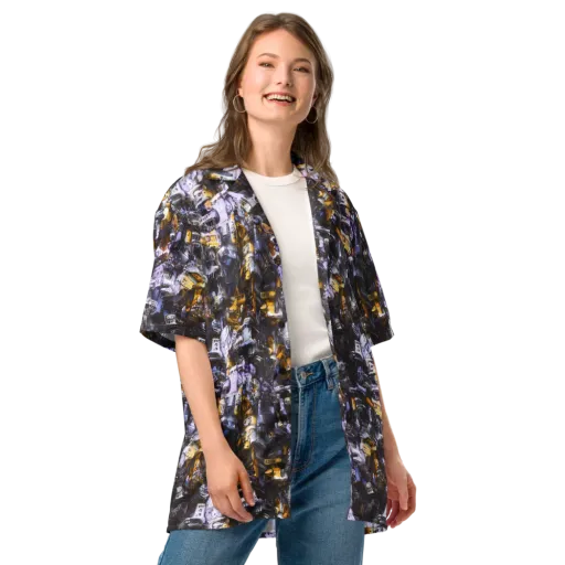 Gilded Bone Riot on a Button Shirt