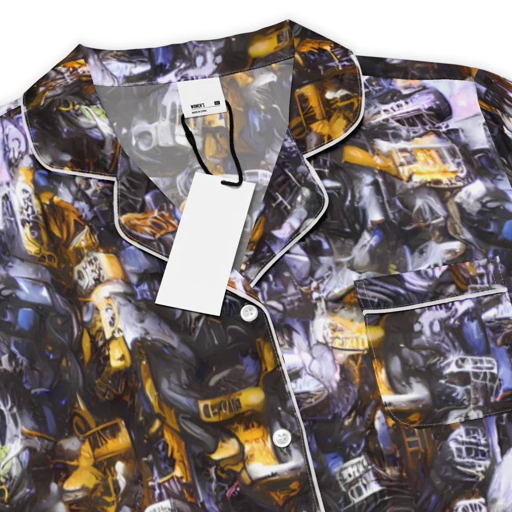Gilded Bone Riot on Women's Short Sleeve Pajama Top — Product details