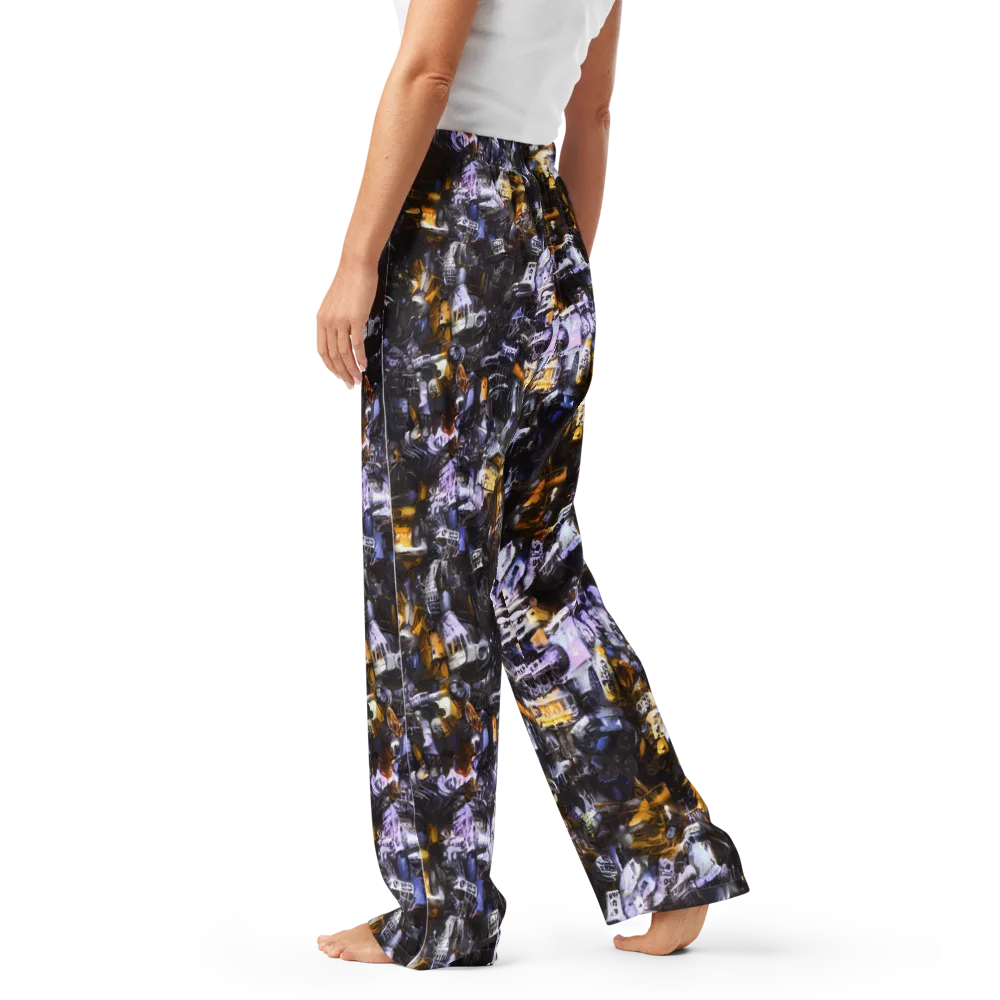 Gilded Bone Riot on Women's Pajama Pants — Left