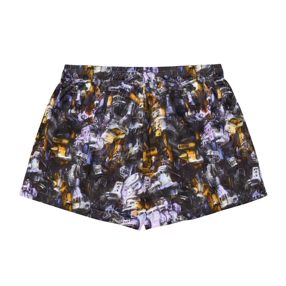 Gilded Bone Riot on Women's Pajama Shorts — Back
