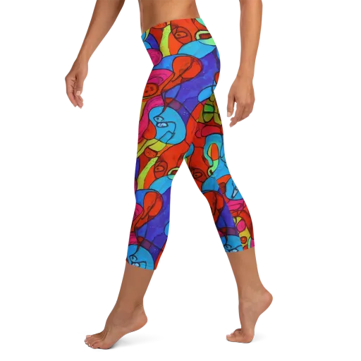 Vivid Orbit on a Capri Leggings