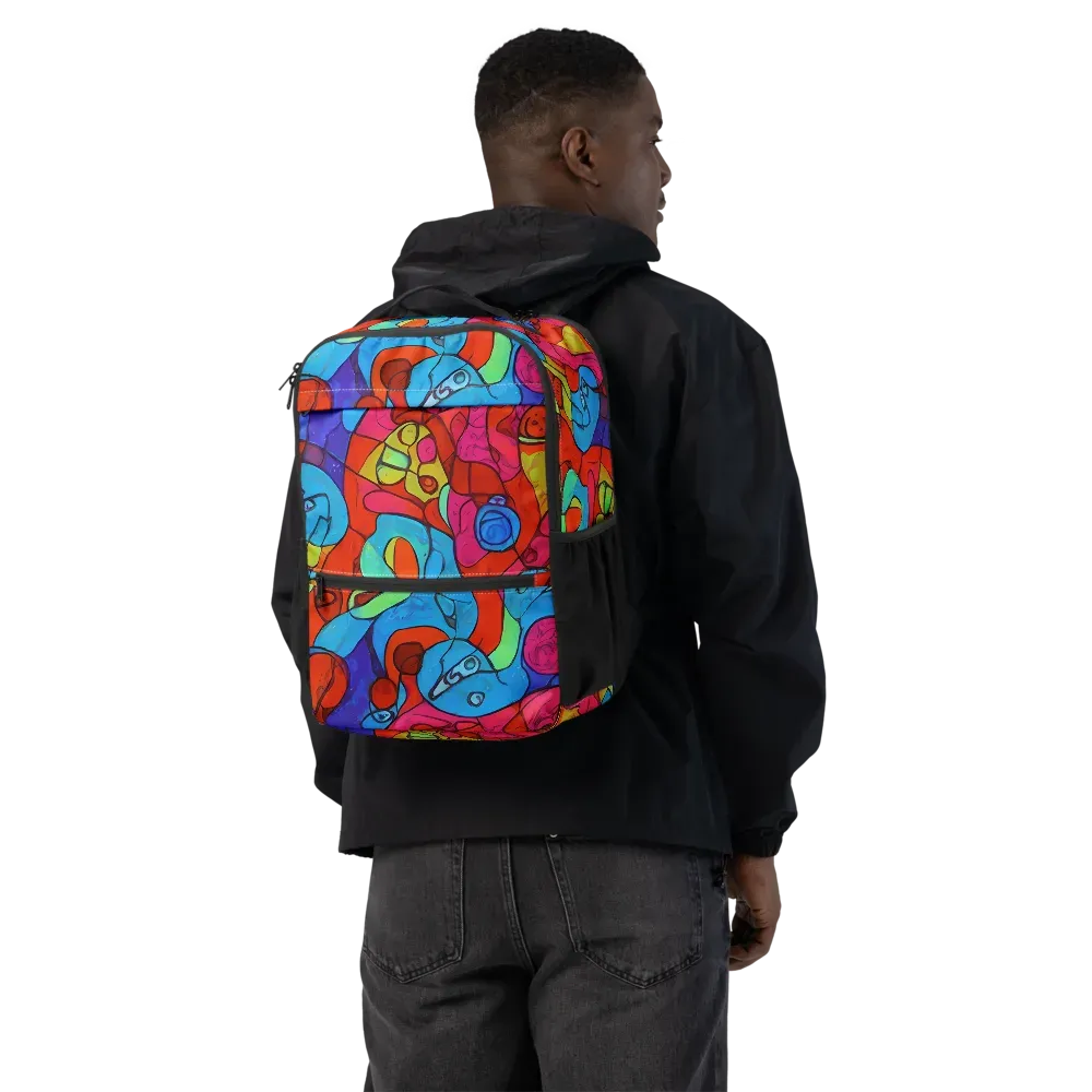 Vivid Orbit on Utility Backpack — Back