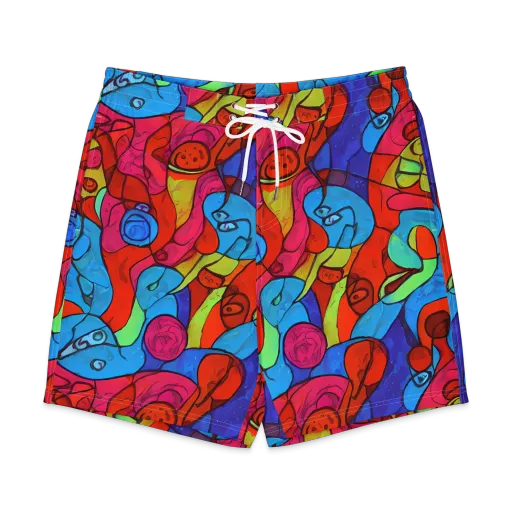 Vivid Orbit on a Men's Board Shorts