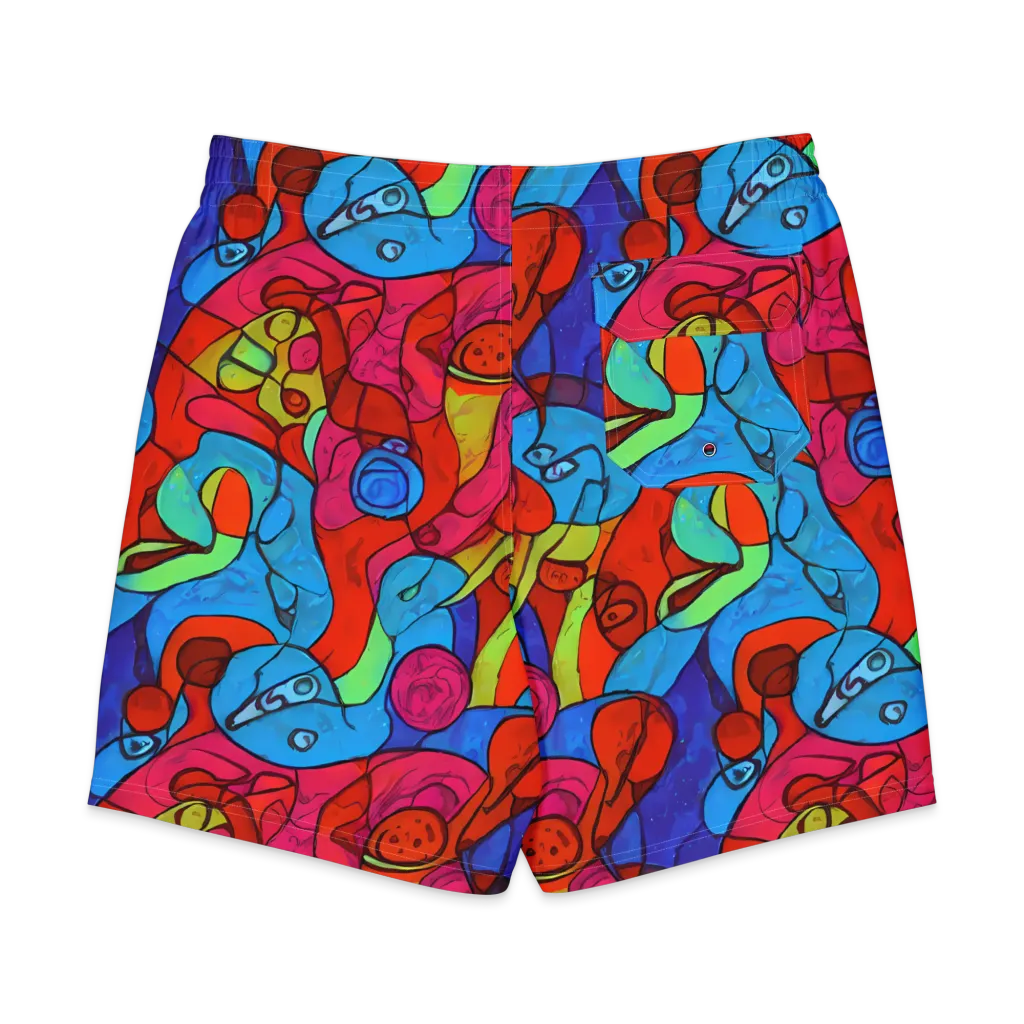 Vivid Orbit on Men's Board Shorts — Back