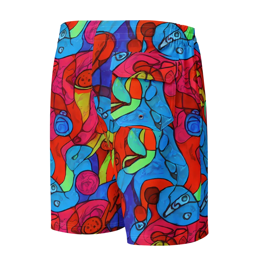 Vivid Orbit on Men's Board Shorts — Back