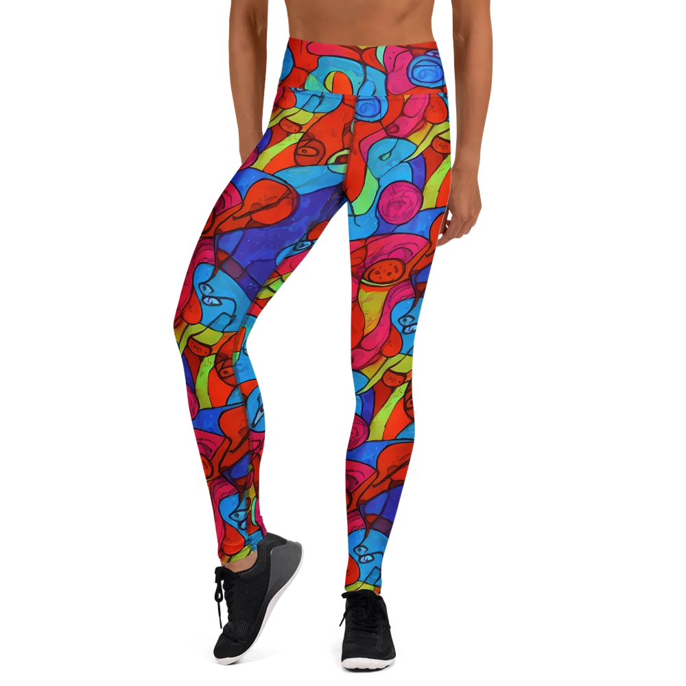 Vivid Orbit on Yoga Leggings — Front