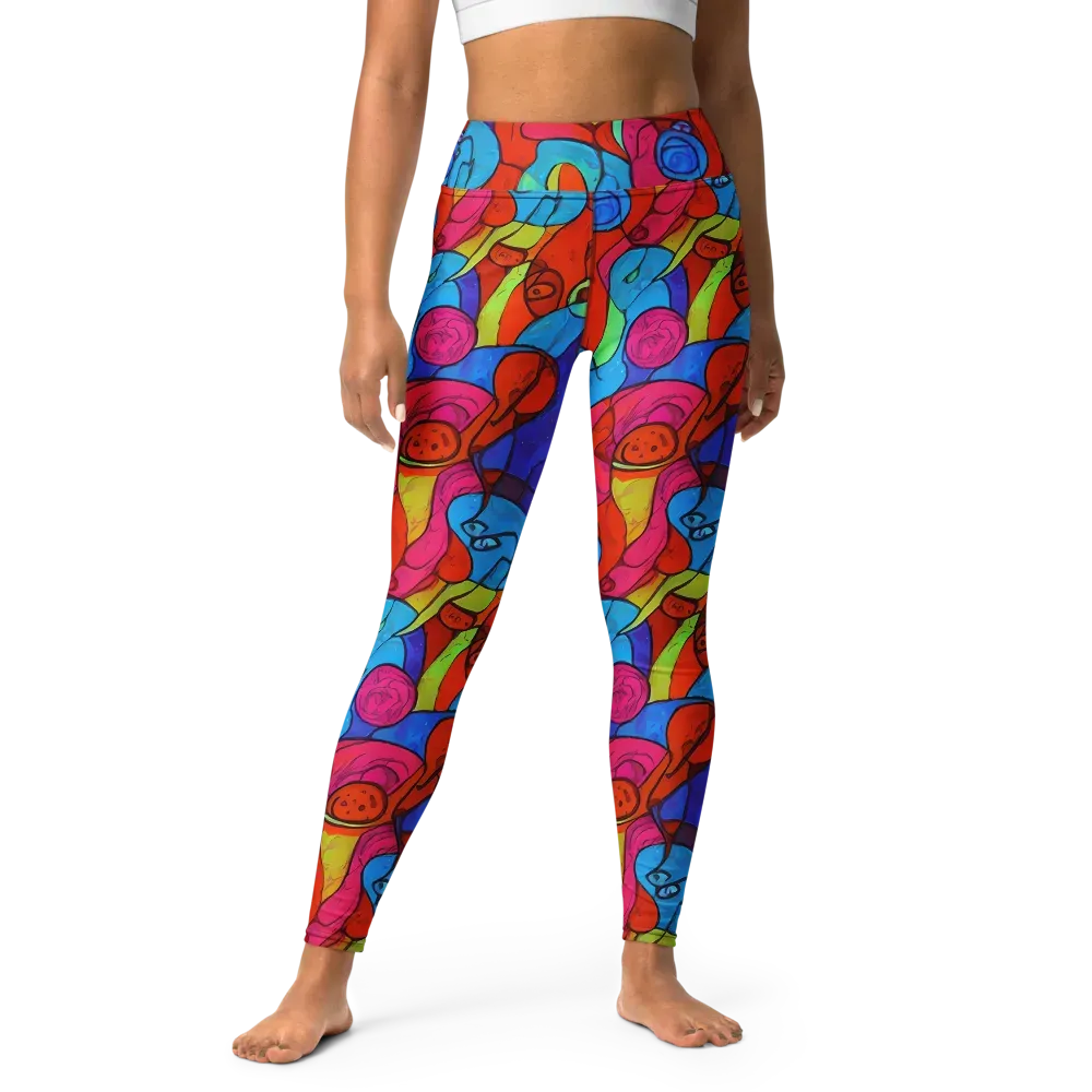 Vivid Orbit on Yoga Leggings — Front