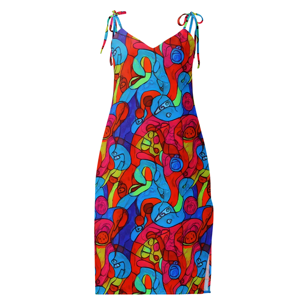 Vivid Orbit on Slip Dress — Front