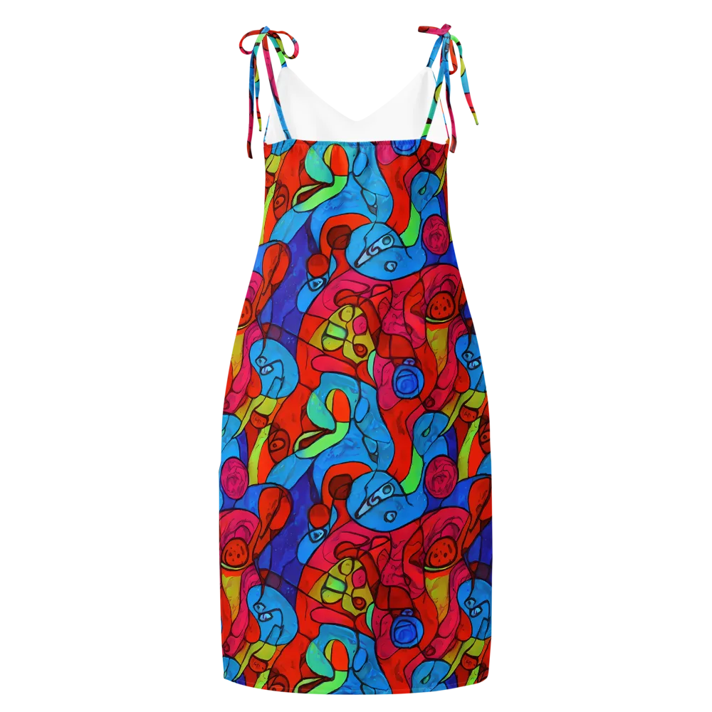 Vivid Orbit on Slip Dress — Back