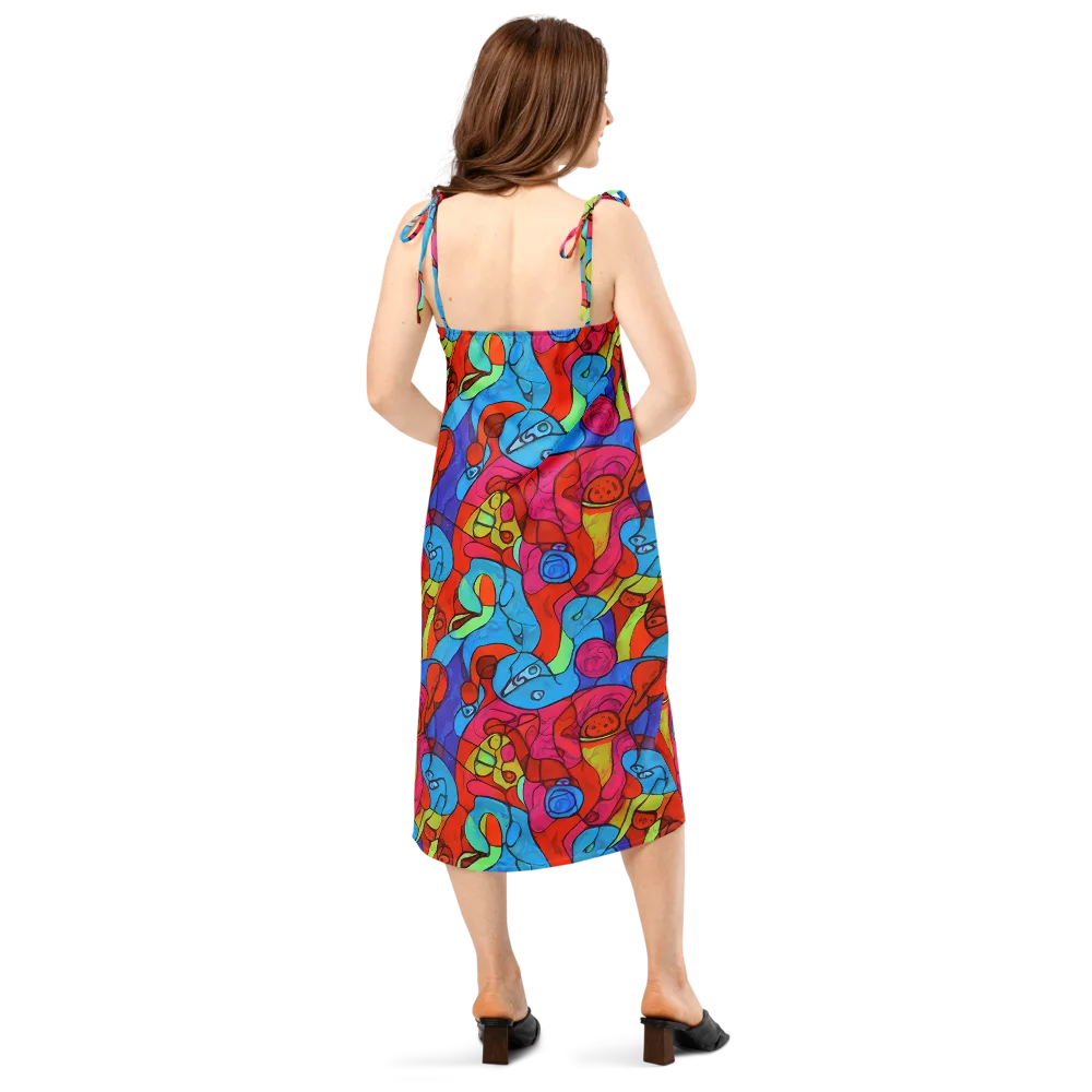 Vivid Orbit on Slip Dress — Back
