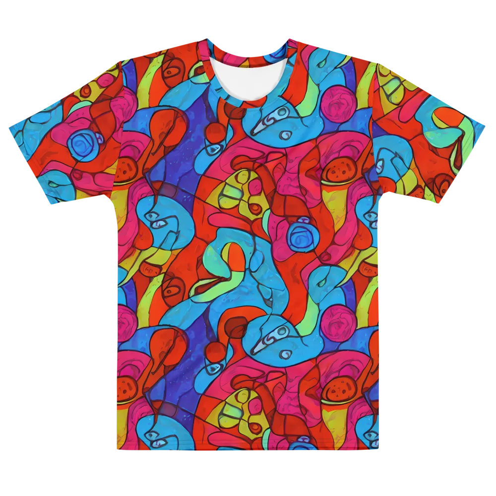 Vivid Orbit on Men's Cotton Crew Neck T-Shirt — Front