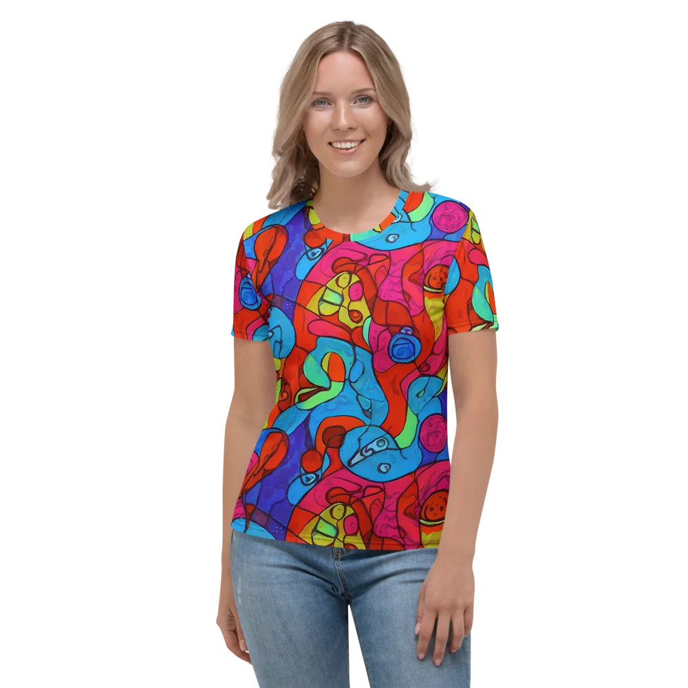 Vivid Orbit on Women's Crew Neck T-Shirt — Front