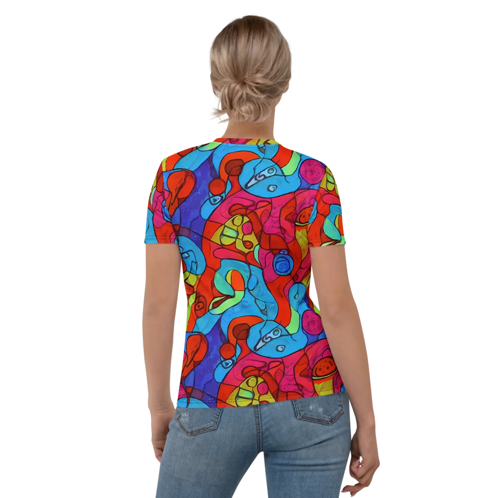 Vivid Orbit on Women's Crew Neck T-Shirt — Back