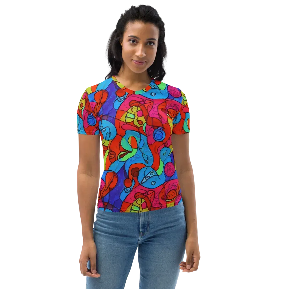 Vivid Orbit on Women's Crew Neck T-Shirt — Front