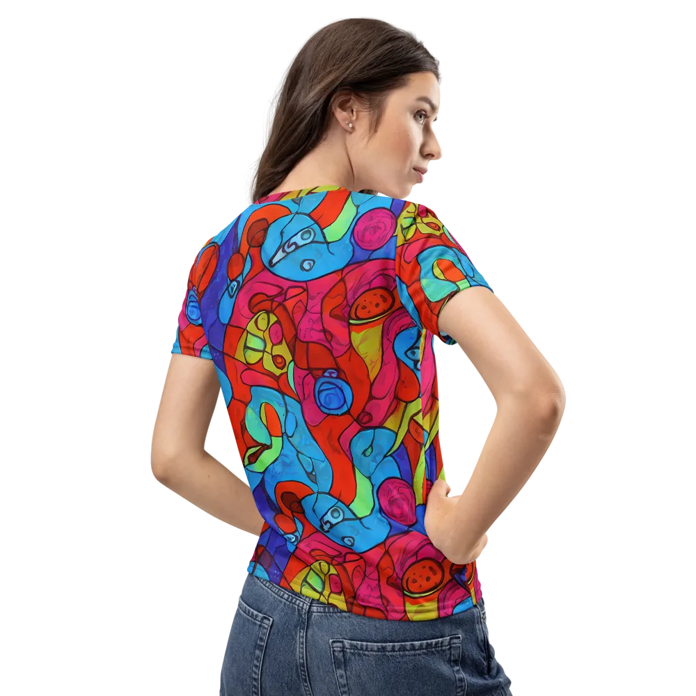 Vivid Orbit on Women's Crew Neck T-Shirt — Back