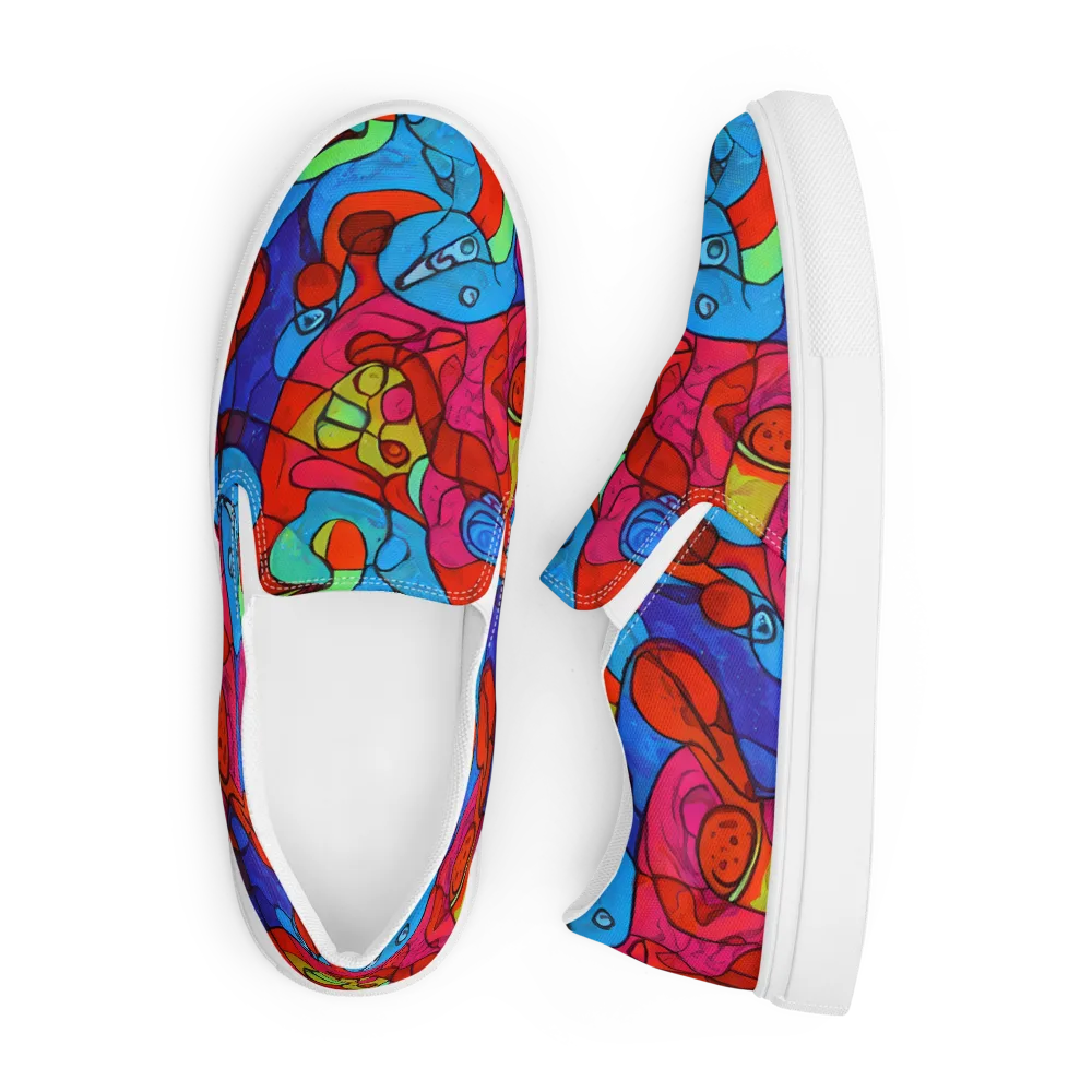 Vivid Orbit on Men's Slip-On Canvas Shoes — Front