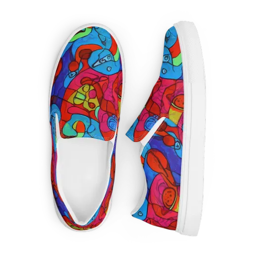 Vivid Orbit on a Men's Slip-On Canvas Shoes