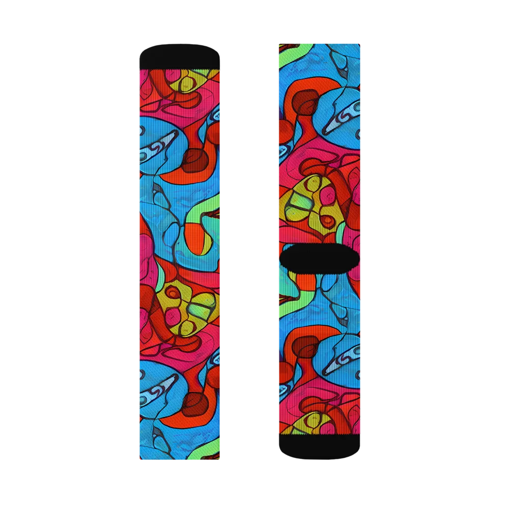 Vivid Orbit on Socks — Right Sock