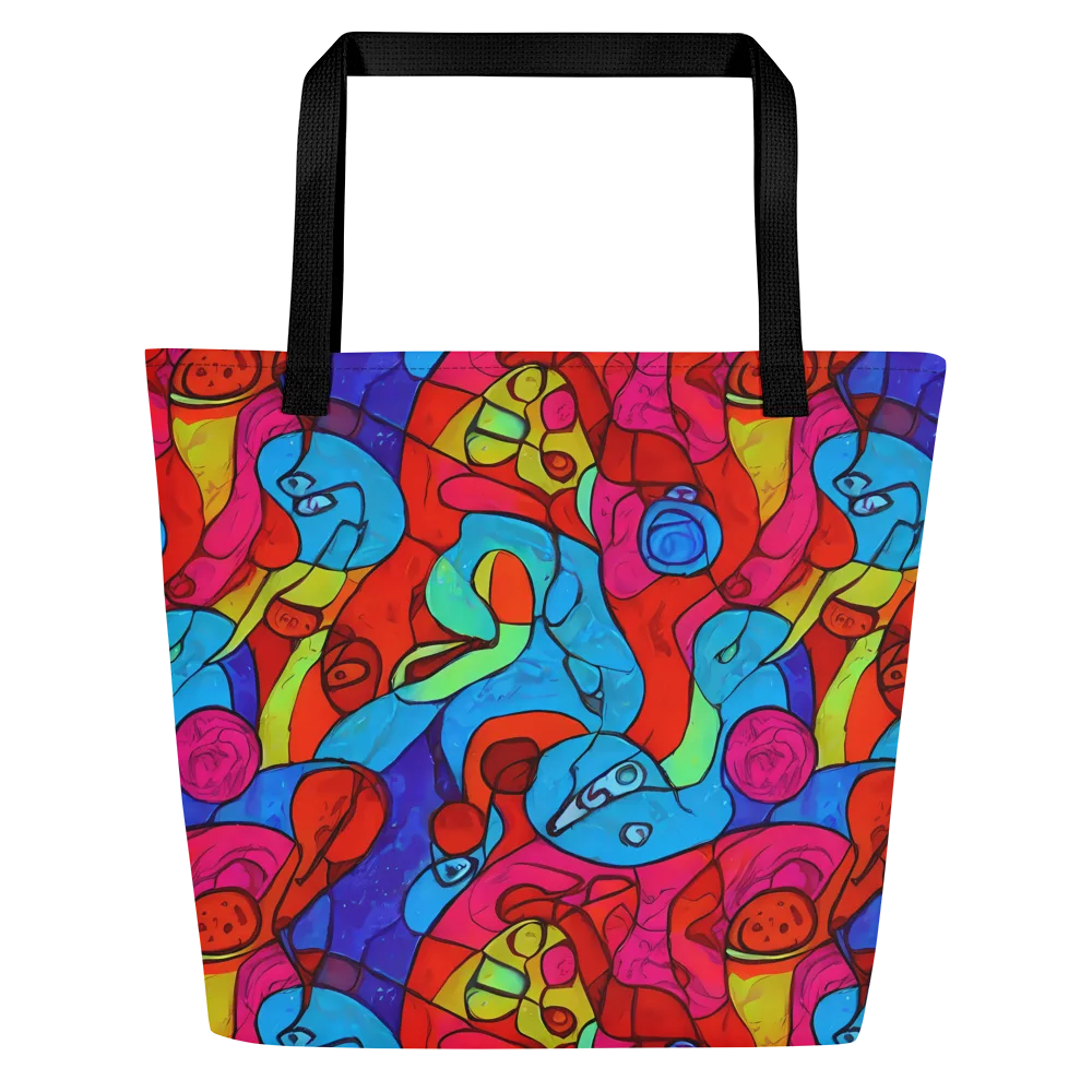 Vivid Orbit on Large Tote Bag W/ Pocket — Front