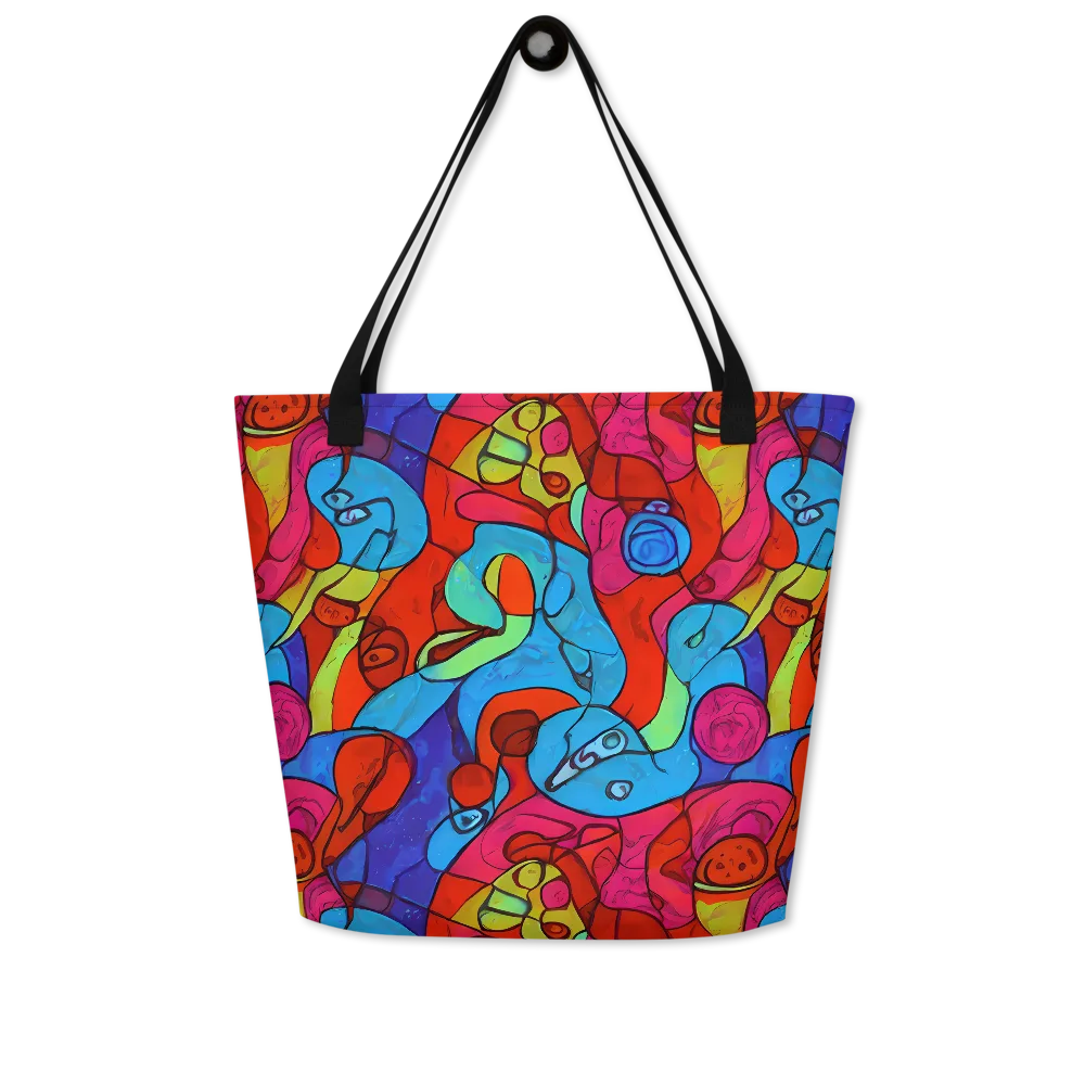 Vivid Orbit on Large Tote Bag W/ Pocket — Front