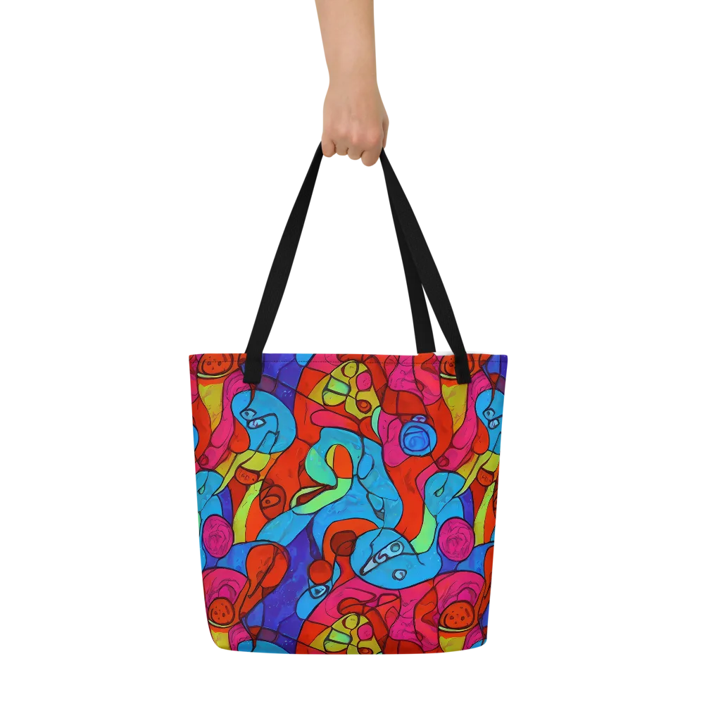 Vivid Orbit on Large Tote Bag W/ Pocket — Front
