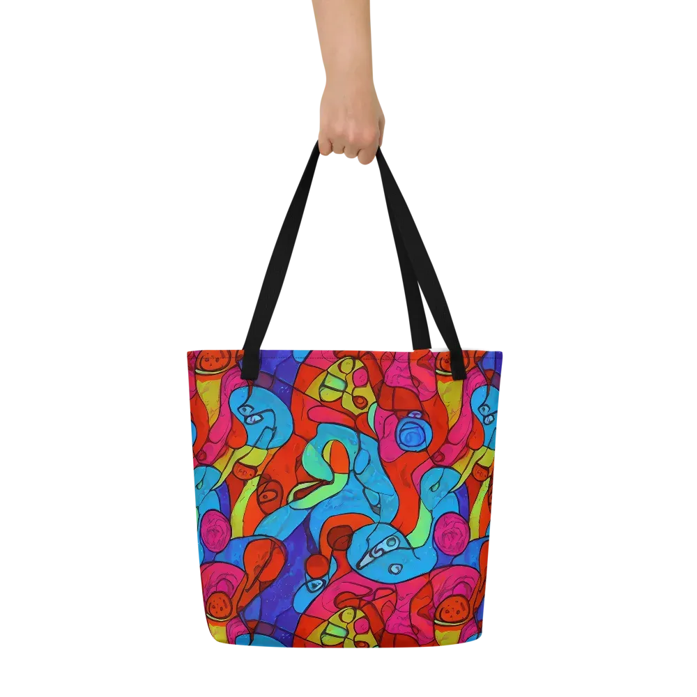 Vivid Orbit on Large Tote Bag W/ Pocket — Front