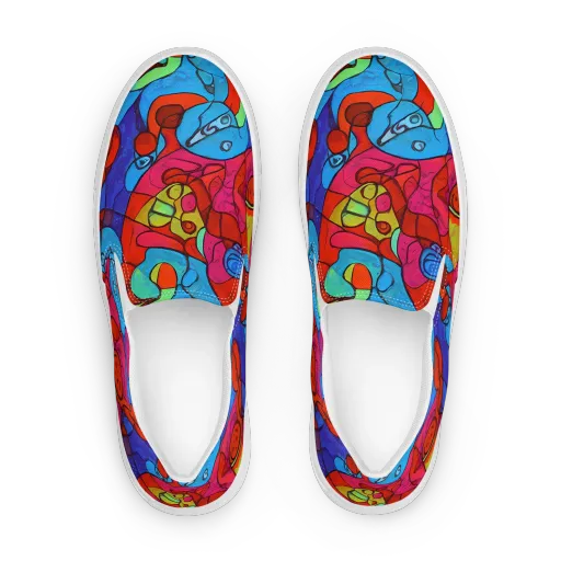 Vivid Orbit on a Women's Slip-On Canvas Shoes