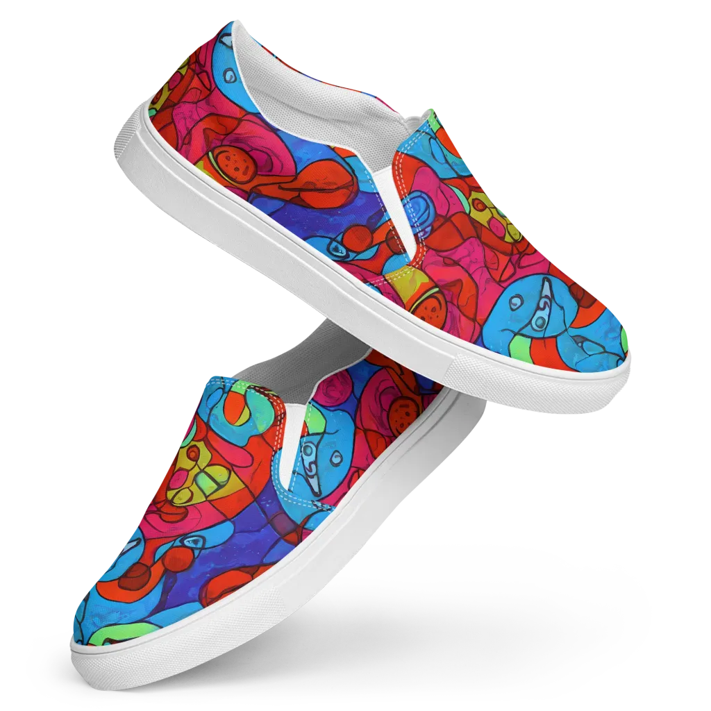 Vivid Orbit on Women's Slip-On Canvas Shoes — Front
