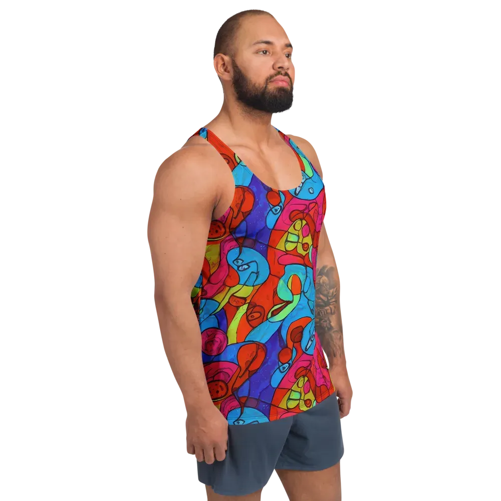Vivid Orbit on Men's Tank Top — Right Front