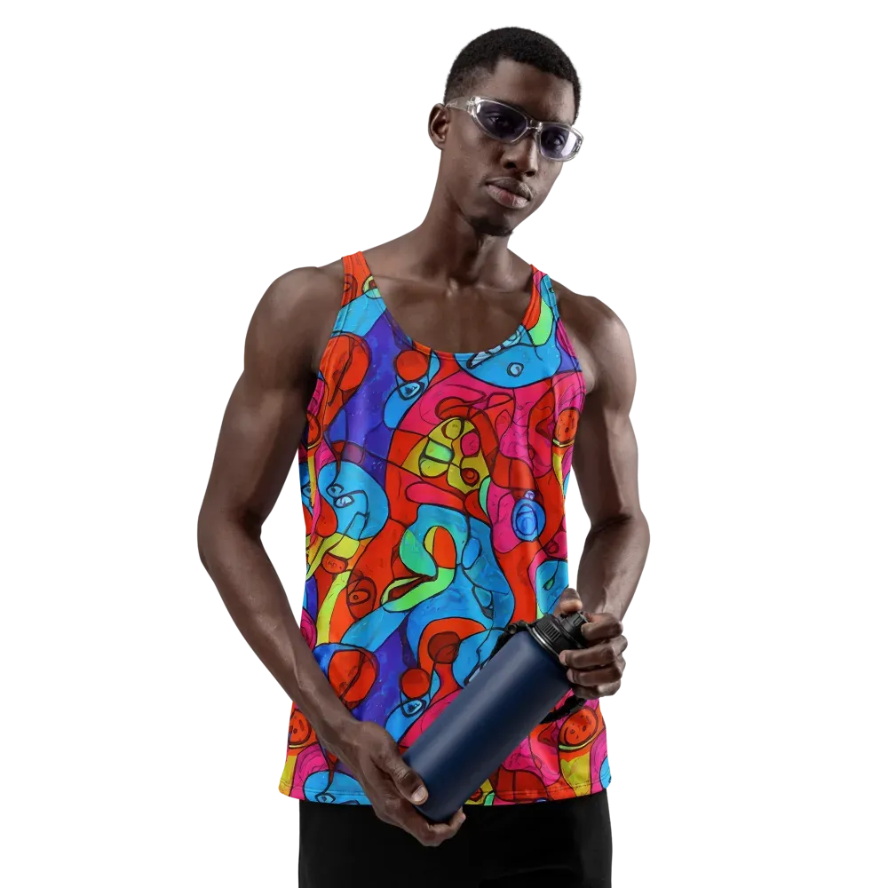 Vivid Orbit on Men's Tank Top — Front