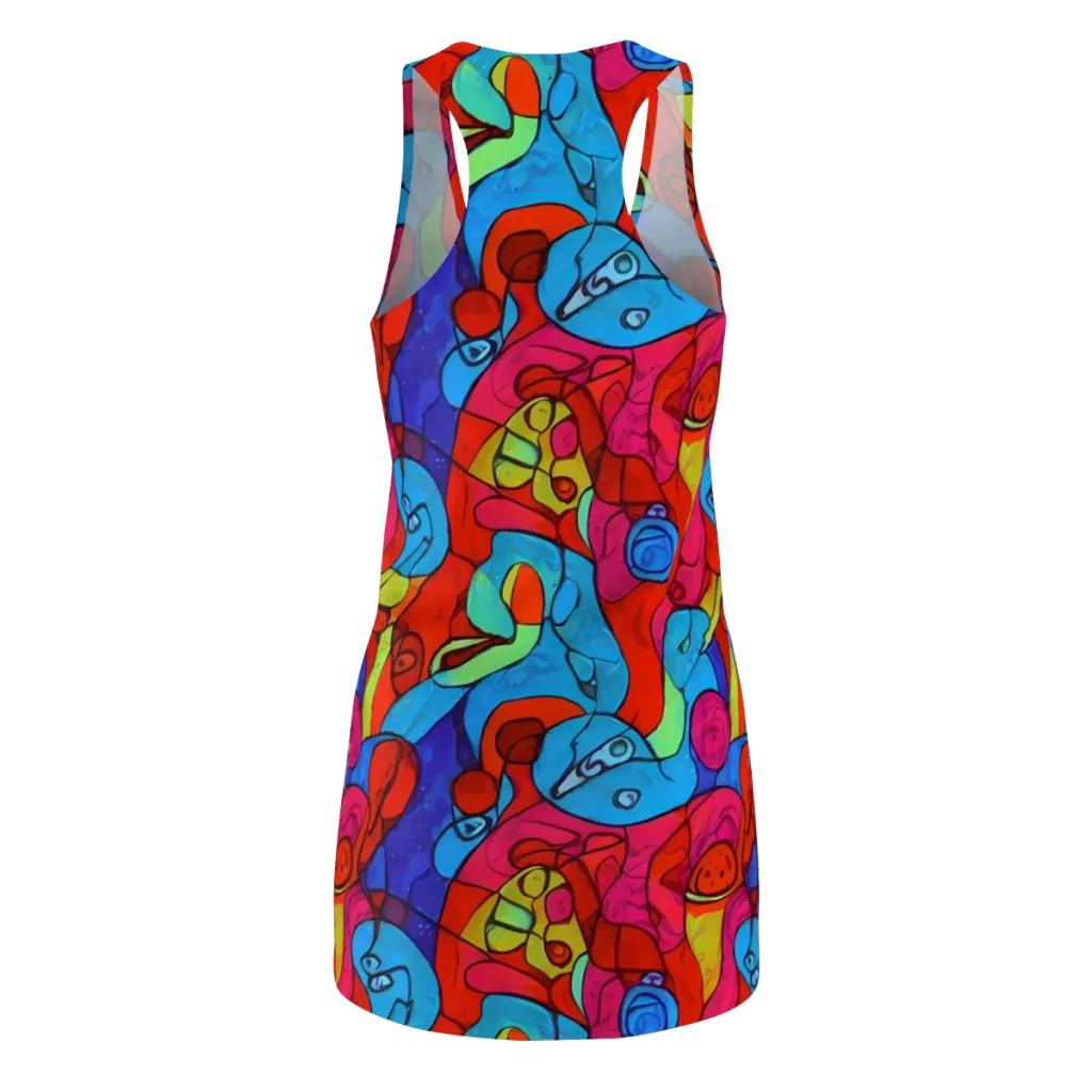 Vivid Orbit on Racerback Dress — Back