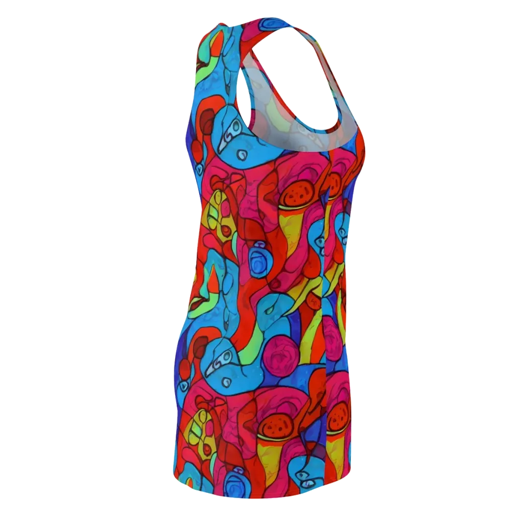 Vivid Orbit on Racerback Dress — Back Side