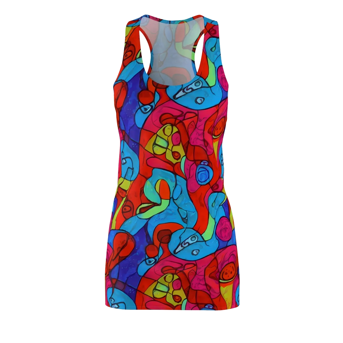 Vivid Orbit on Racerback Dress — Front