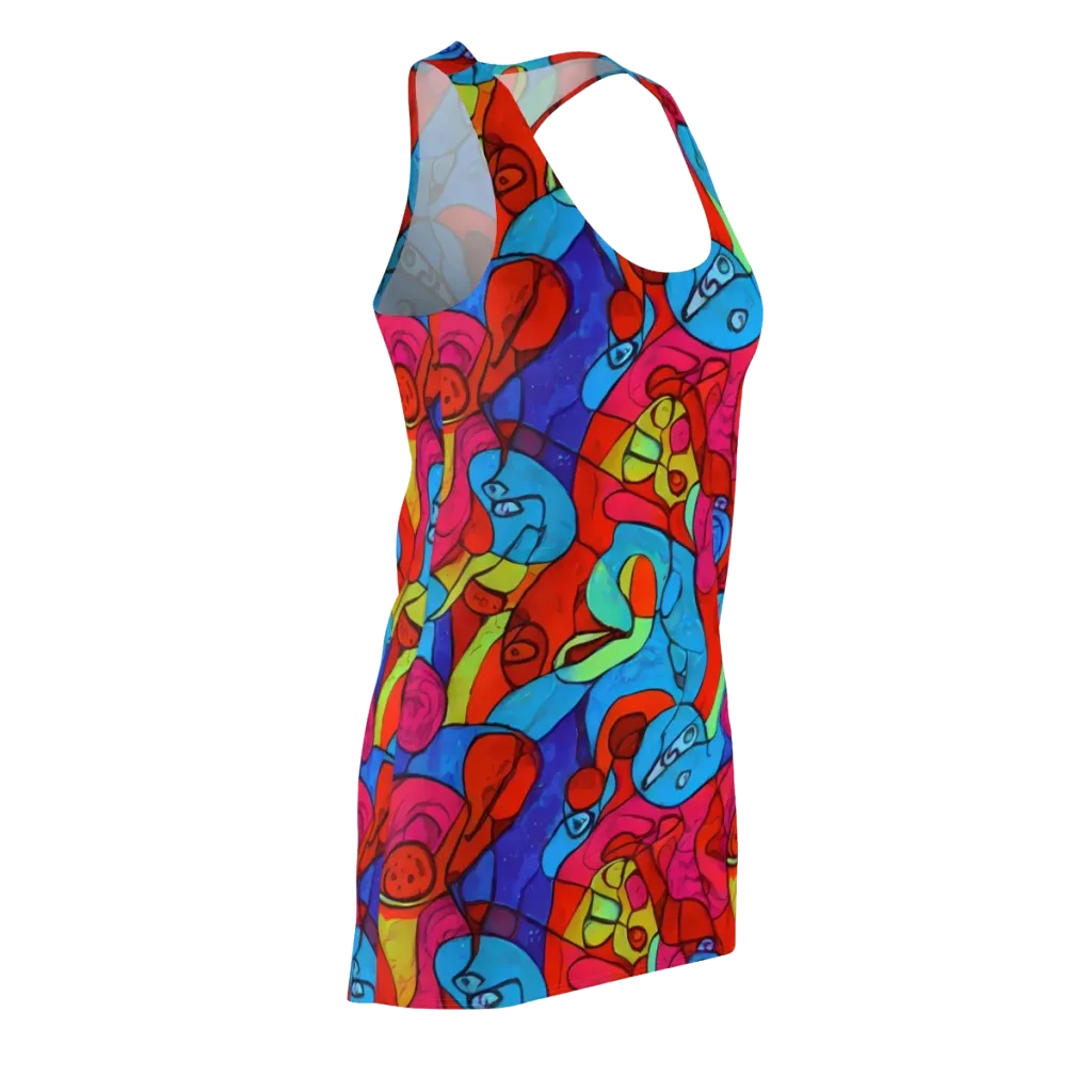 Vivid Orbit on Racerback Dress — Front Side