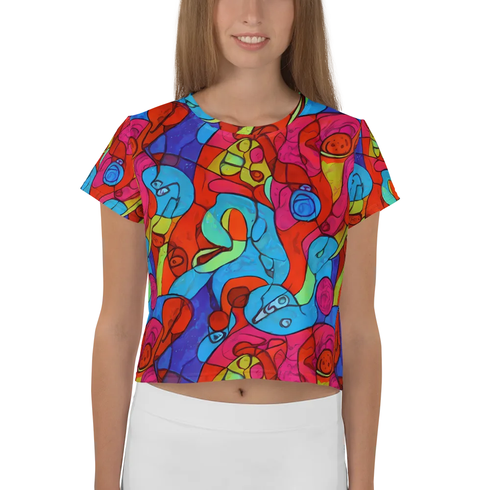 Vivid Orbit on Crop Tee — Front