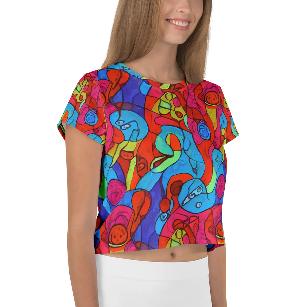 Vivid Orbit on Crop Tee — Right