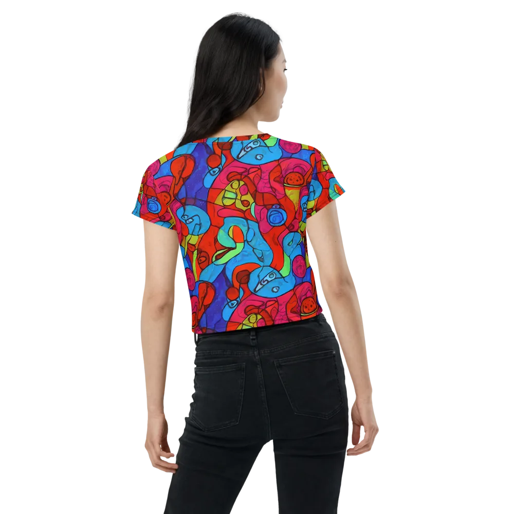 Vivid Orbit on Crop Tee — Back