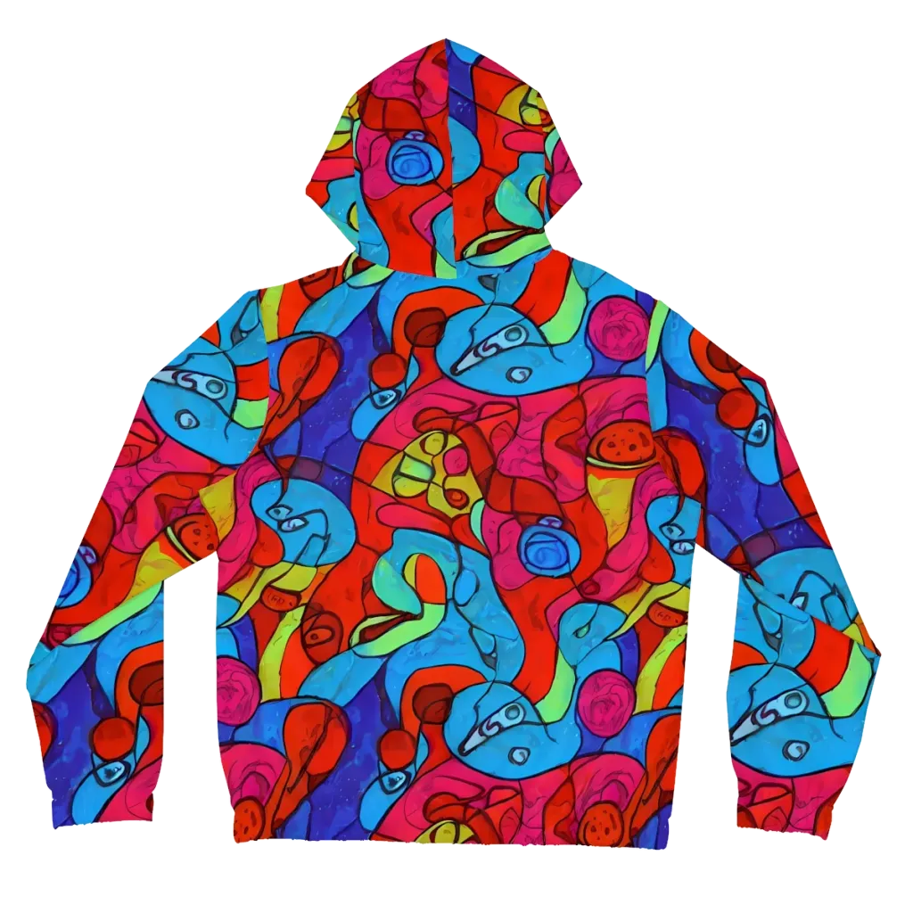 Vivid Orbit on Women's Full-Zip Hoodie — Back