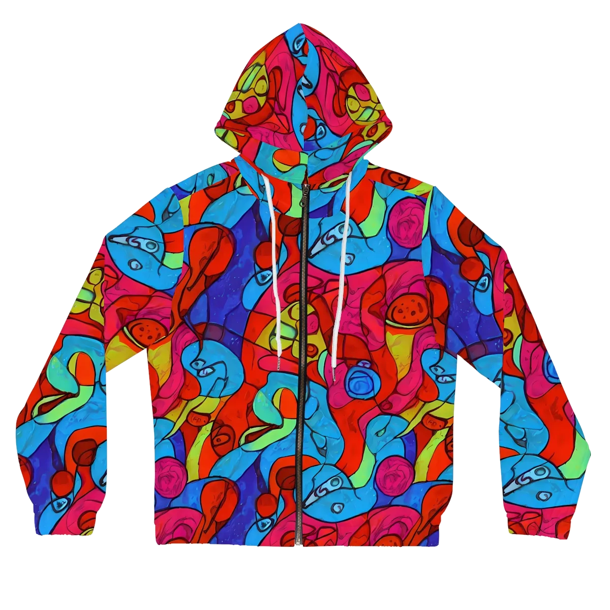 Vivid Orbit on Women's Full-Zip Hoodie — Front