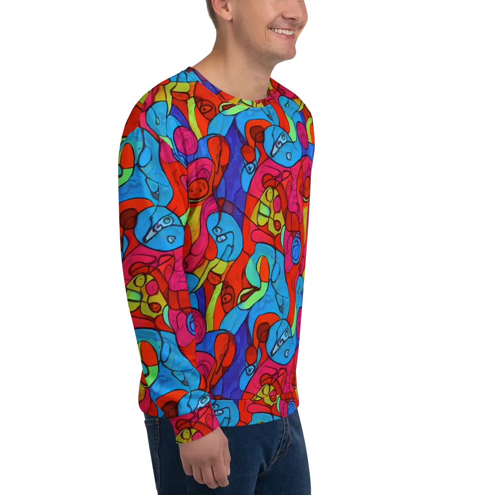 Vivid Orbit on Sweatshirt — Right Front