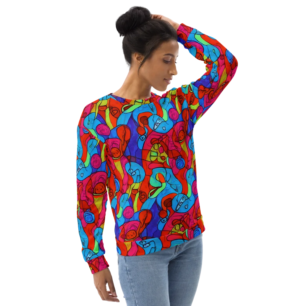 Vivid Orbit on Sweatshirt — Right Front