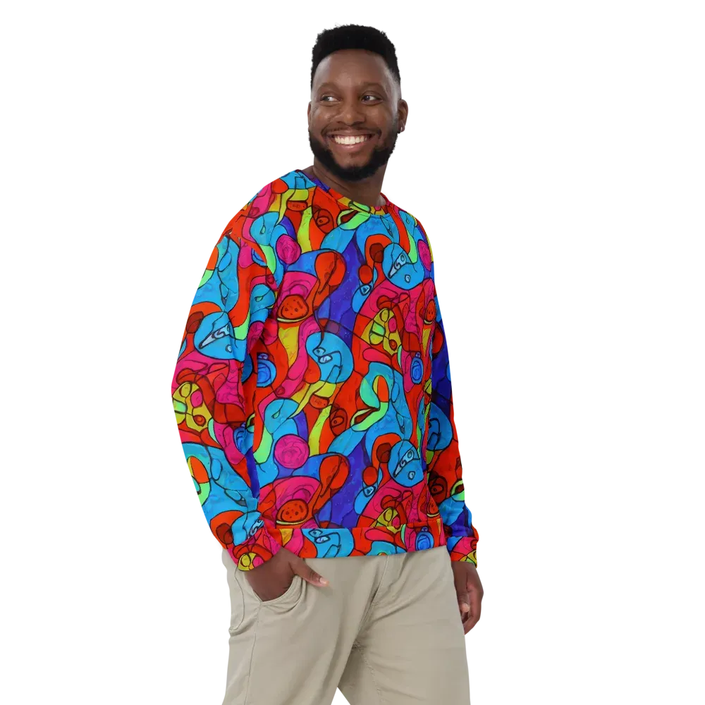 Vivid Orbit on Sweatshirt — Front